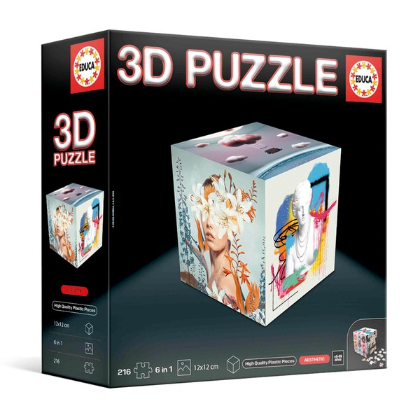Educa - 3D-Puzzle-Würfeltiere. Die Puzzle-Herausforderung in Form eines Würfels mit