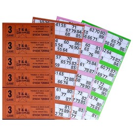 750 3 PAGE GAMES JUMBO BINGO TICKETS 6 TO VIEW JUMBO BINGO BOOKS