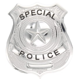 Cherry-on-Top Police Badge Silver Metal Ideal for Fancy Dress and Police Dress Up