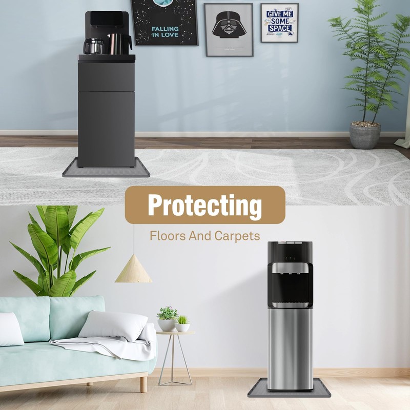 Water Cooler Mat - (22" x 19") Non-Slip Water Cooler