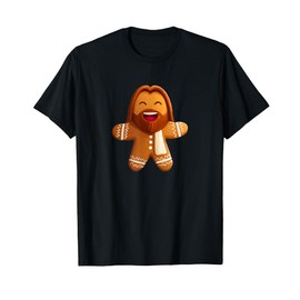 Laughing Lord Jesus as Gingerbread Man Costume T-Shirt