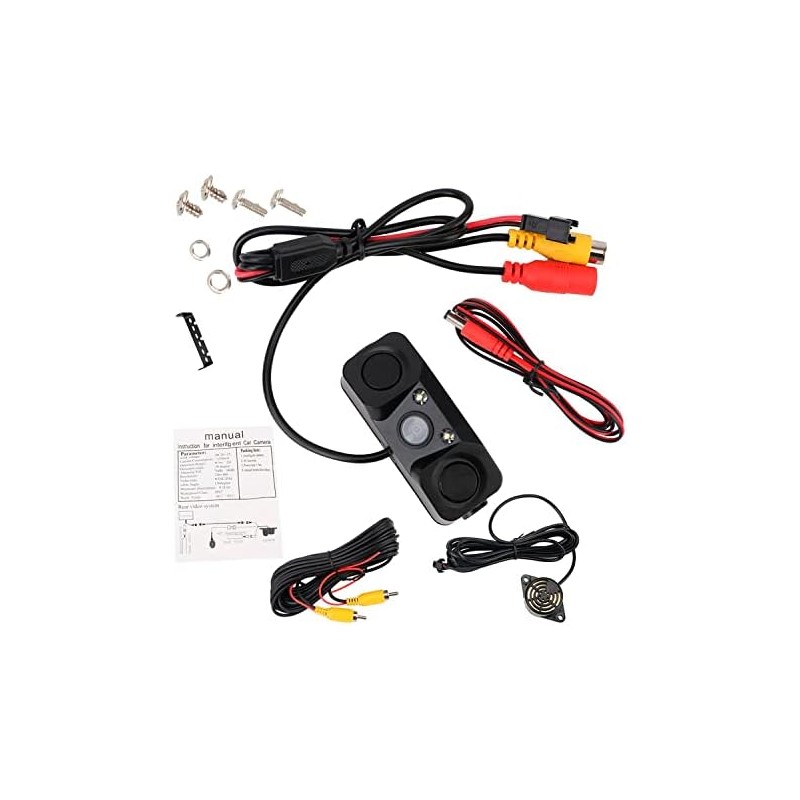 Cámara de reversa con sensores de proximidad y Buzzer
