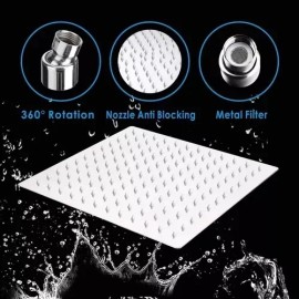 MRL Regadera Cuadrada 15 Cm Acero Inoxidable Ducha