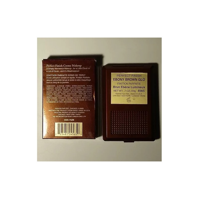 FASHION FAIR Perfect Finish EBONY BROWN GLO, CREME MAKEUP #4565