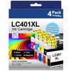 LC401XL Ink Cartridges for Brother Printer High Yield Compatible for