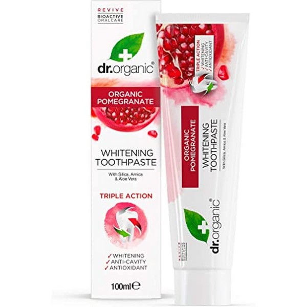 Dr Organic Pomegranate Toothpaste 100ml by Dr. Organic