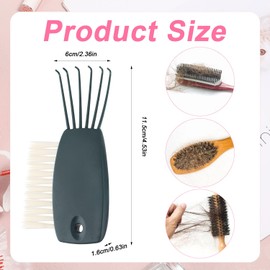 2-In-1 Comb Cleaning Tool, Premium Abs And PBT Wool Convenient Hairbrush Cleaner Tool 2-In-1 Hair Brush Cleaner Easy To Move Hair Dust Practical Brush Cleaning Tool(Armygreen)