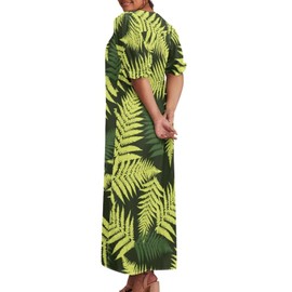 Hdjxbdhsv Polynesian Hawaii Tribal Printed Micronesian Muumuu Mumu Dress Square Collar Midi Floral Dress Womens