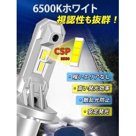Briteye H4 LED Headlight, Compatible with Vehicle Inspection, Hi/lo Switching, LED H4, Halogen Size, Easy Installation, 6,500K, White, Equipped with High Light Effectiveness CSP Chip, Fanless, Noise