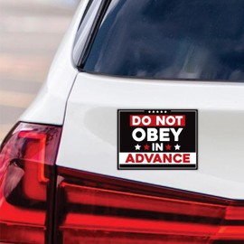 Do Not Obey in Advance Magnet, Resist Hate Magnet, Anti-Trump, Resist Racism Car Decal, Resist Fascism - 6" x 4.5"