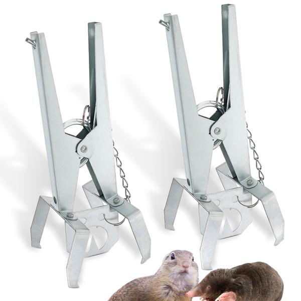 Ruralty Scissor Mole Trap - Gopher Trap 2pk Mole Traps