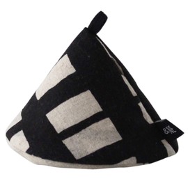 &NE NHK-048-KSBK Triangular Pot Holder, Koshi Black, Width 4.9 x Height 3.5 inches (12.5 x 9 cm)
