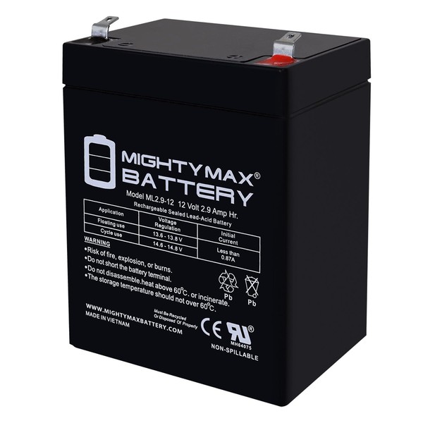 12V 2.9AH F1 SLA Replacement Battery Compatible With Vancare VanderLift