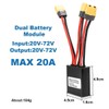 Electric Bike Dual Battery Discharge Converter 20A 24-72VDC Dual Battery