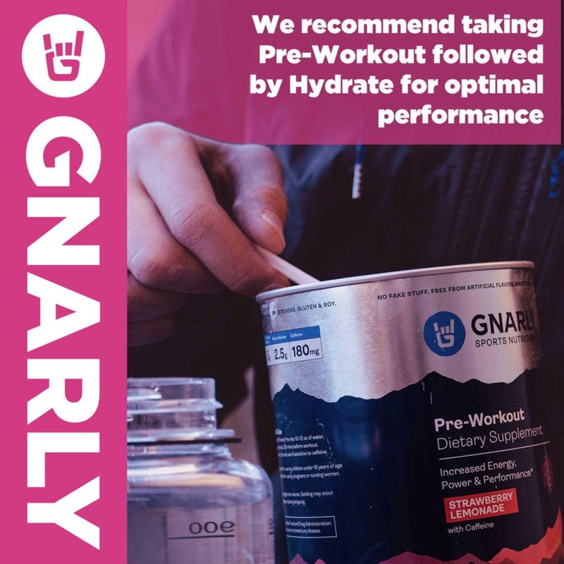 Gnarly Nutrition Hydrate Electrolyte Powder – Raspberry Exercise Hydration Drink