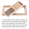 Homewell Maple Wood Floor Register, Flush Mount Vent with Damper,