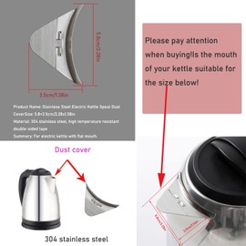 NentMent 2 Pack Electric Kettle Spout Cover Dust-Proof Cap 5.8x2.9cm Triangle Flat Mouth Tip Protector Insulation Energy-Saving Sticky Caps for Stainless Steel Tea Kettle Hot Water Boiler Heater