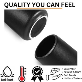 Premium Quality Large Ceramic Black Vase 9 inch | Flower Vase for Home Decor | Vases for Flowers for Farmhouse Decor, Desk Decor, Modern Decor, Aesthetic Room Decor, Vase for Bohemian Decor, Pampas