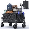 Ajvvf 440lbs Collapsible Wagon Cart with Wheels, Large Capacity Wagons