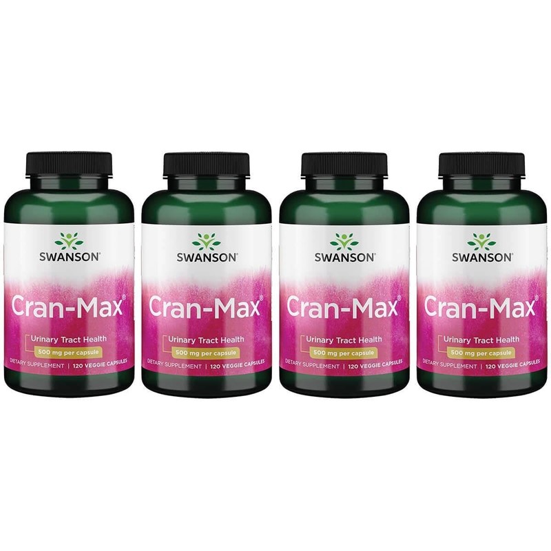 Swanson Cran-Max 500 mg 120 Veg Caps (4 Pack)