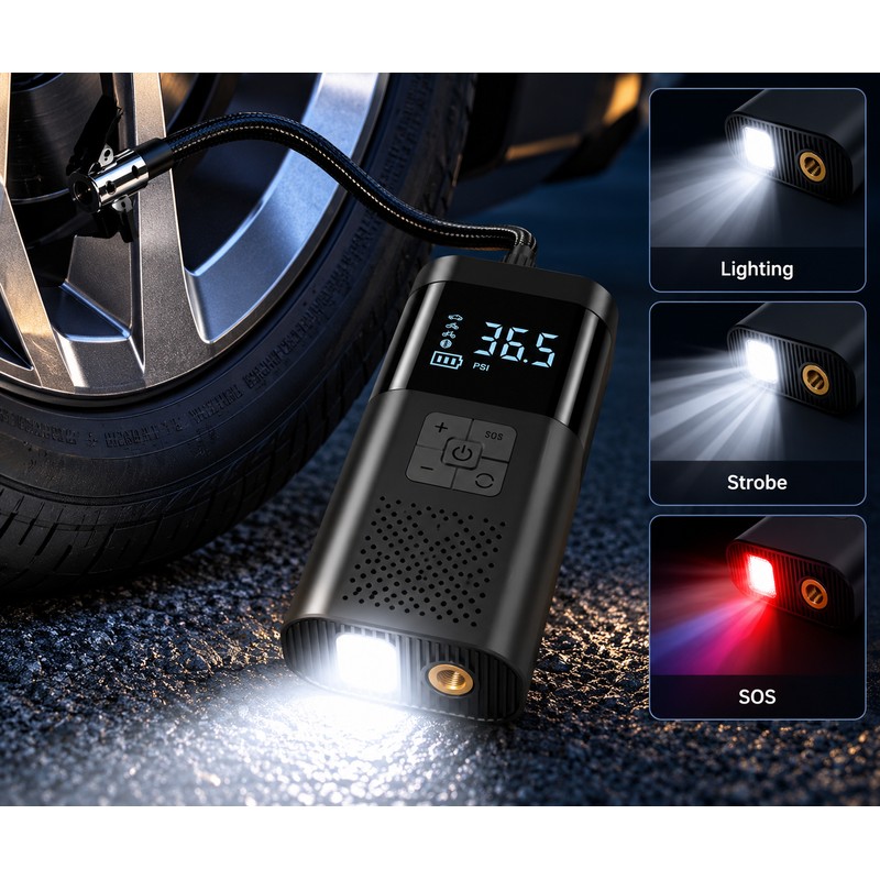 Cordless Tire Inflator for Vehicle Tires – 150 PSI Digital