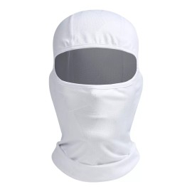 Unbranded Tactical Military Balaclava Full Face Mask Bandana Hood Headwear for Men Women - White