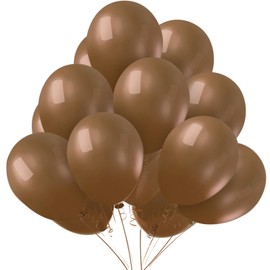 KBZVNAF Brown Balloons Latex Party Balloons - 50 Pack 12 inch Light Brown Helium Balloons for Baby Shower Birthday Wedding Safari Theme Party Decorations