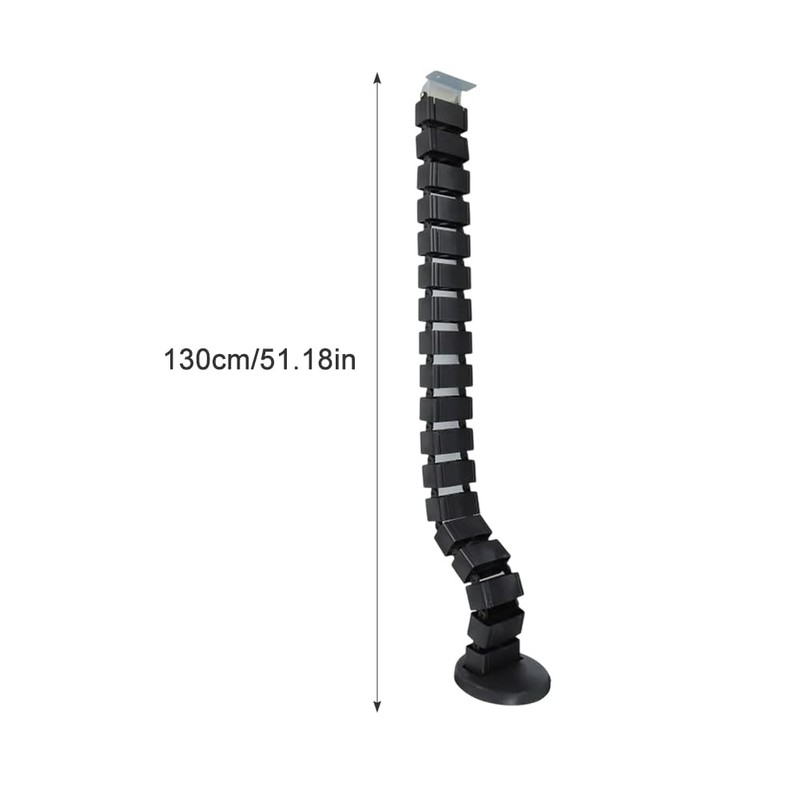 Cable Guide for Height-Adjustable Desks Flexible Cable Hose Length 1300