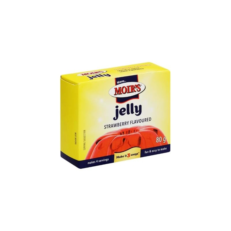 Moirs Jelly Powder | Strawberry | 80g | 6 Pack
