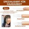 9 pieces dreadlock crochet hook for hair, 0.5/0.75/1 mm crochet