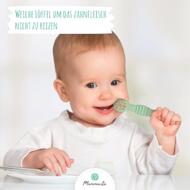 MAMMACITA Baby Spoon, Baby Spoon from 4 Months, Baby Accessories, Baby LED Weaning, Baby Porridge, Complementary Food, Teething Aid Baby, Spoon Baby