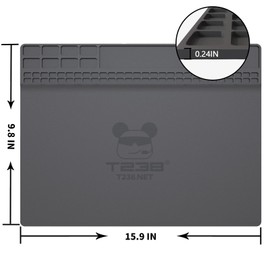 T238-Magnetic Gun Cleaning Mat with Parts Tray - Thick Anti-Slip Rubberized Pistol Mat for Handgun, Revolver Maintenance, Protective Workbench Pad for Firearm Repair, Cleaning Accessories