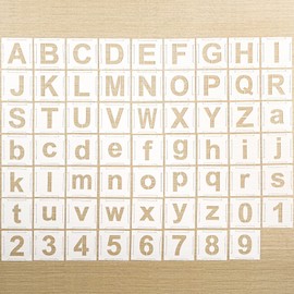 2 Inch Alphabet Letter Numbers Stencils, 62Pcs Reusable Plastic Alphabet Templates, Interlocking Drawing Letter Art Craft Template Kit for Painting on Wood, Paper, Wall, Signage, Fabric, Chalkboard