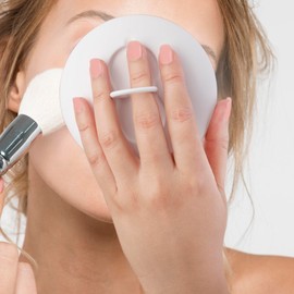 Zadro LED Lighted Compact Mirror with Magnification, Multi Light Color Touch Control, Rechargeable Battery, Travel Mirror Pouch Included (White, 3X / 4" Dia Width / 3.2" Dia Mirror)