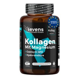 Hyaluronsäure Kollagen Komplex – 120 Kollagen Kapseln hochdosiert – Marine Hydrolysiertes Kollagen 100% Rein – Mit Magnesium, Q10, Zink, Vitamin C, D3, B12, A – Hoch bioverfügbar – Laborgeprüft – Made