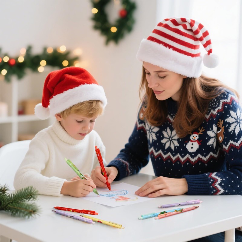 JXITON 36pcs Christmas Pens,Retractable Xmas Ink Pens Gen Ballpoint Pen