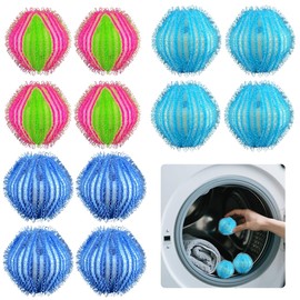 Lint Balls, Lint Ball, Lint Catcher, Pet Hair Remover, Washing Machine, 12 Washing Balls, Pet Hair Filter, Reusable, Gentle on Clothing, for Households with Pets & Allergy Sufferers