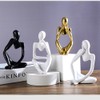 Decorative Thinker Statue, Abstract Art Sculpture, Resin Figurine for Home