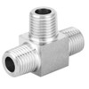 Stainless Steel Pipe Connector 3 Way BSPT Male Thread Hose