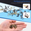 Glarks 1600Pcs Small Tiny Nails Kit Wood Screw Nail Gold