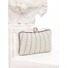 Zweig & Ewigkeit Elegant Silver Pearl Rhinestone Clutch Bag, White