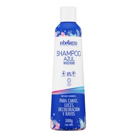 Shampoo Azul Matizador Para Canas Y Rayos Inbellezza 500g