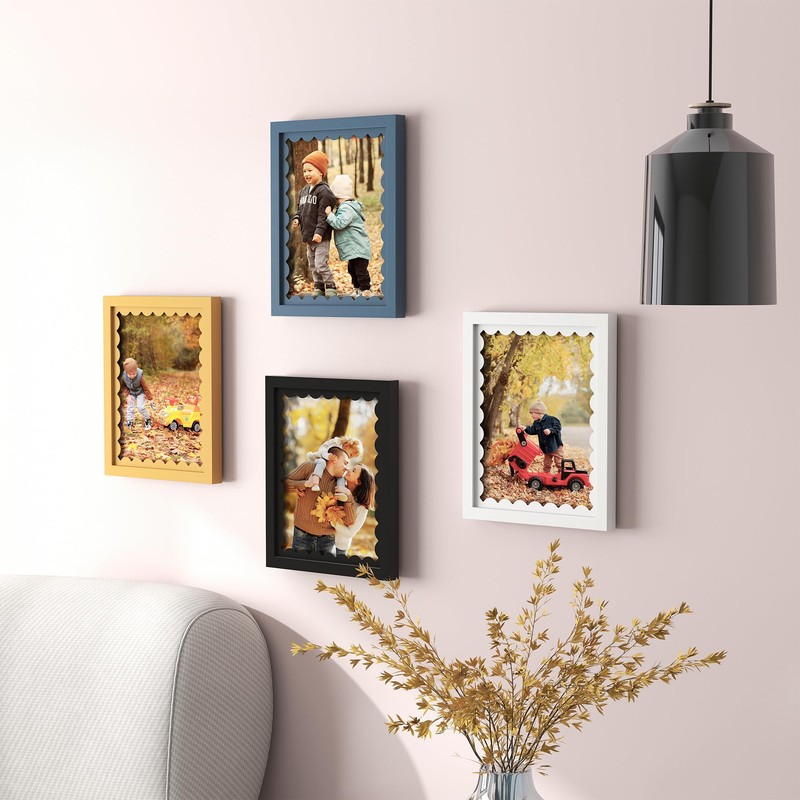 THKRLOF 8x10 Picture Frame with Real Glass, Wooden cute 8