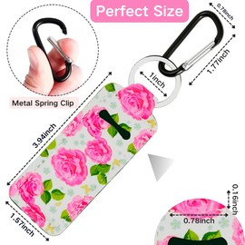 KUKEANVO Chapsticks Holder Keychain for Lipstick, Lip Balm Keychain Holder with Clip, Stocking Stuffers for Women