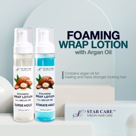 STAR CARE Foaming Wrap Lotion with Argan Oil (1.7oz, Super Hold)
