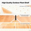 HomiShare 4-Tier Foldable Plant Stand with Wheels, No Tools Assembly,