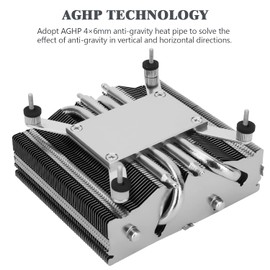 Thermalright AXP90-X53 Low Profile CPU Air Cooler, 53mm Height, TL-9015 92mm PWM Fan,4 Heat Pipes, for AMD AM4/Intel 115X/1200