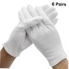 Operitacx 6 Pair Lightweight White Cotton Gloves of Protective Work