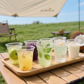 FUNSUEI 100 PCS 350ml Plastic Cups,12 oz Clear Plastic Cups for Party and Everyday Use