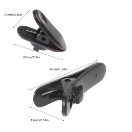 Hezhou Headphone Cable Clips Plastic Headphone Wire Clip Black Headset Clips White Headphone Wire Clip Earphone Clips Microphone Cable Clip Headphone Cable Clamp Clothing Clip (20)